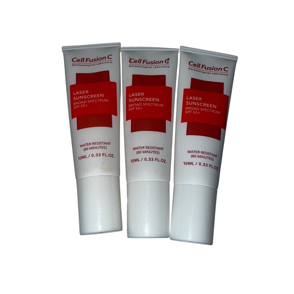 Cell Fusion C Laser UV Defense Sunscreen SPF 50 Travel Size 3 Pack 10mL Each New